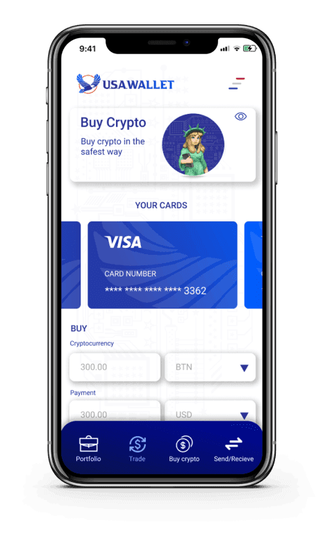 USA Wallet — Buy crypto screen